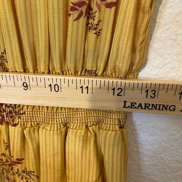 Anthropologie Dolan Yellow Crepe Flutter Sleeve Charamante Mini Dress Size M NWT - Picture 5 of 10